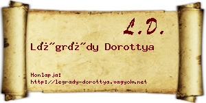 Légrády Dorottya névjegykártya