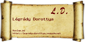 Légrády Dorottya névjegykártya
